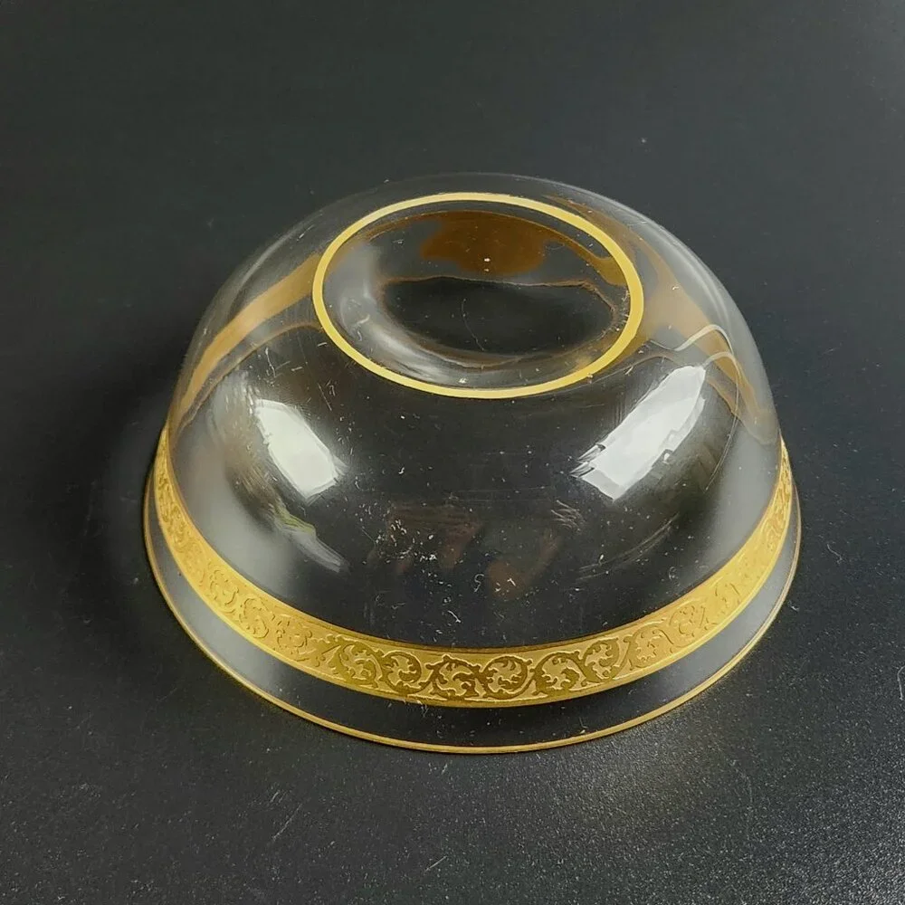 Antique - Glass/Crystal Bowls - Beautiful Gold Band -4 5/8